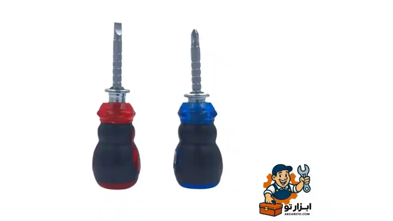 پیچ گوشتی مچی تنظیمی دوطرفه پیچ گوشتی مچی تنظیمی دوطرفه با دسته مشکی و سری فلزی